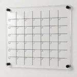 Pizarra calendario de acrílico con líneas negras – vista 3