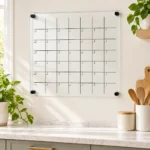 Pizarra calendario de acrílico con líneas negras – vista 4