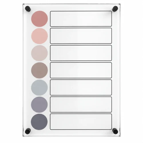 Colour Dot Acrylic Weekly Planner