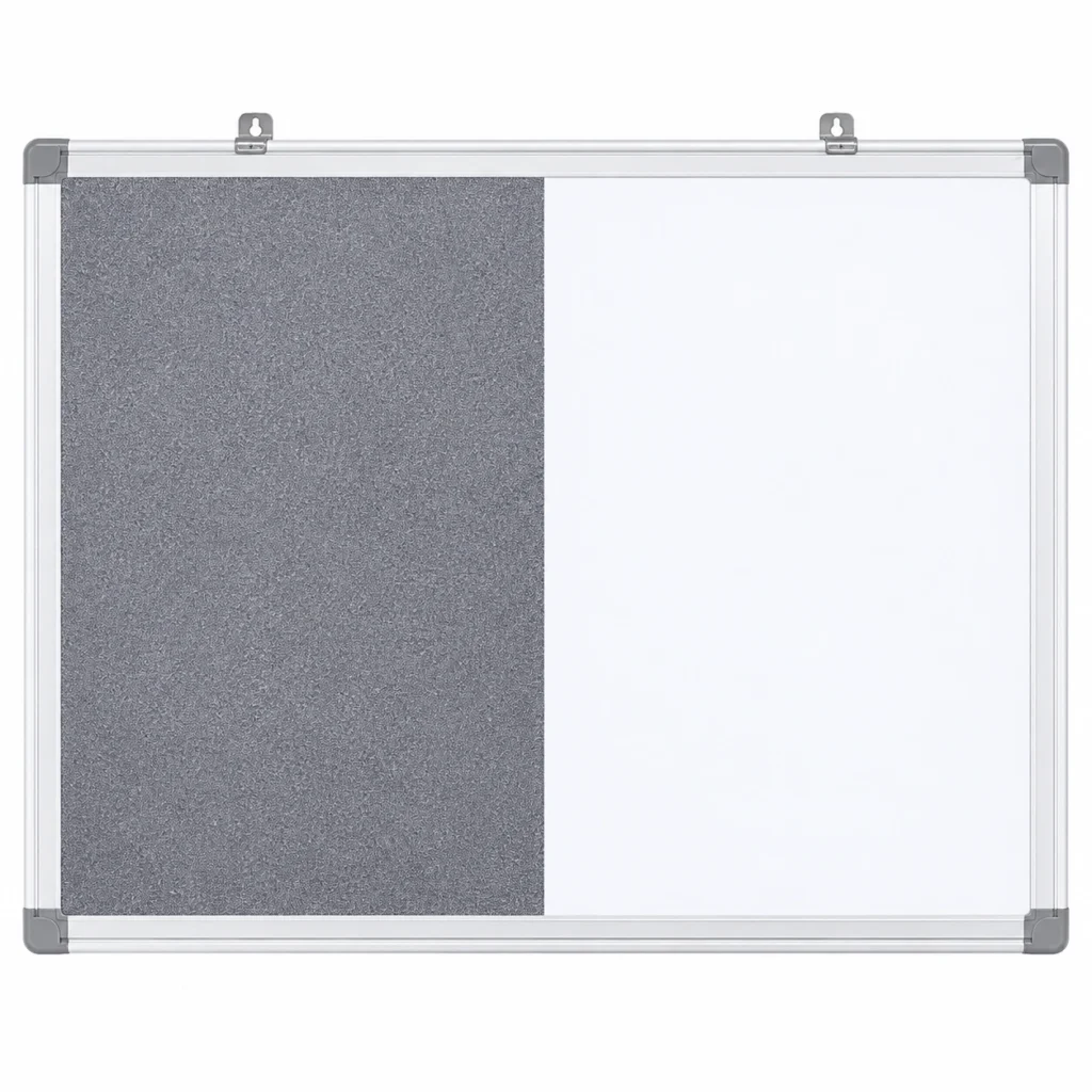 Aluminum Frame Felt and Whiteboard Combination Board