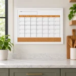 Black Frame Monthly Calendar with Cork Strip – view 8