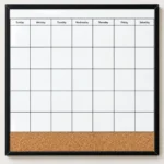 Black Frame Monthly Planner and Cork Strip Combo – view 3