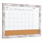 Combo de calendario mensual y tira de corcho con marco envejecido – vista 2