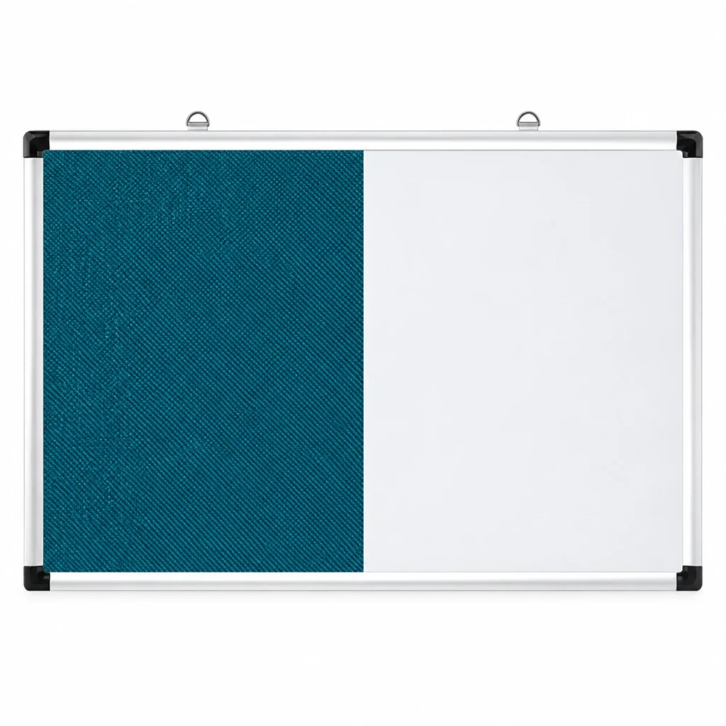 Pizarra combinada de fieltro y pizarra blanca
