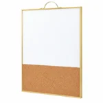Gold-Tone Frame Whiteboard and Cork Strip Combo – view 2