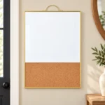 Gold-Tone Frame Whiteboard and Cork Strip Combo – view 4