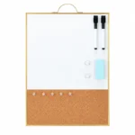 Gold-Tone Frame Whiteboard and Cork Strip Combo – view 5