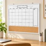 Monthly Calendar Whiteboard and Cork Strip Combo – view 4