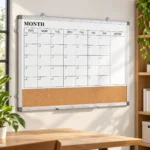 Combo de pizarra calendario mensual y tira de corcho – vista 4