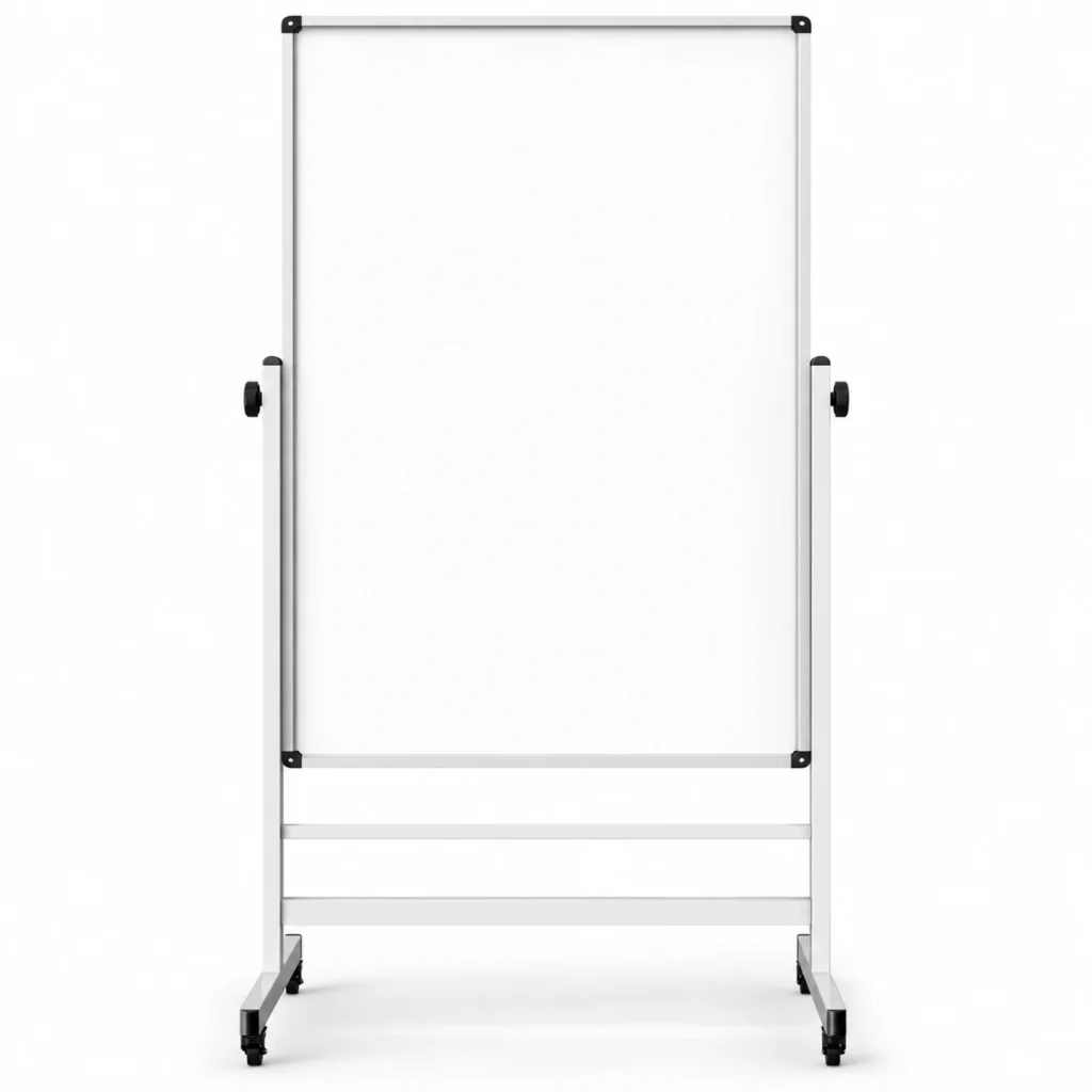 Rolling Whiteboard and Pinboard Combination