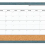 Teal Frame Monthly Calendar and Cork Strip Combo – view 4
