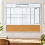 White Frame Monthly Calendar and Cork Strip Combo – view 4