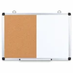 Whiteboard and Cork Bulletin Board Combo with Tray