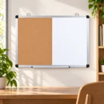 Whiteboard and Cork Bulletin Board Combo with Tray – view 4