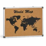 Aluminum Frame World Map Cork Board – view 2
