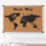 Aluminum Frame World Map Cork Board – view 4