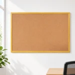 HM Tablero de avisos de corcho con marco de MDF efecto madera – vista 3
