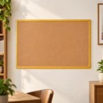 HM Tablero de avisos de corcho con marco de MDF efecto madera – vista 4