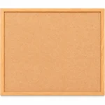 Natural Wood-Tone Frame Cork Bulletin Board