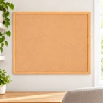 Natural Wood-Tone Frame Cork Bulletin Board – view 3