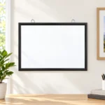 Black Frame Landscape Hanging Whiteboard – view 3