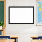 Black Frame Landscape Hanging Whiteboard – view 4