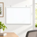 Black Frame Landscape Hanging Whiteboard – view 7
