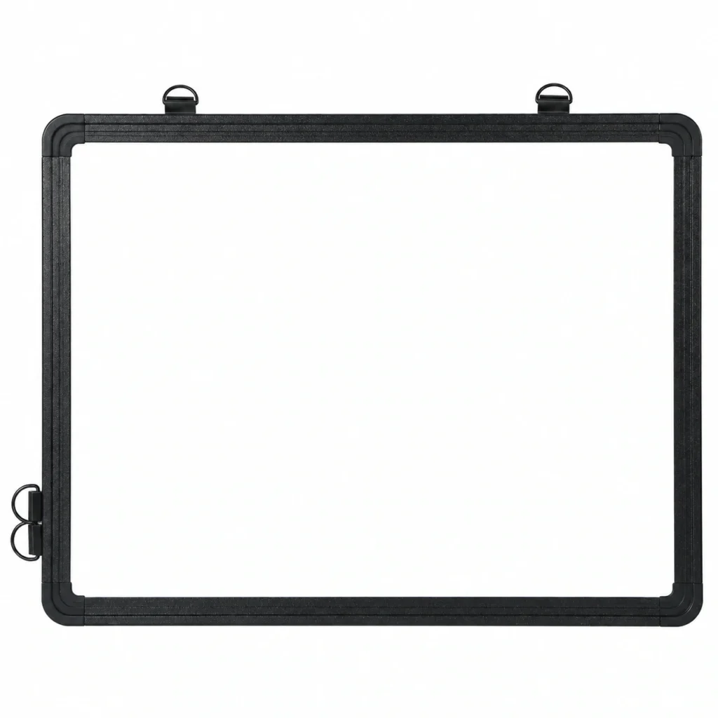 Black Frame Landscape Whiteboard with Hanging Loops