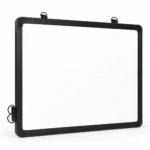 Black Frame Landscape Whiteboard with Hanging Loops – view 2