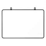Black Frame Landscape Whiteboard with Twin Hanging Loops