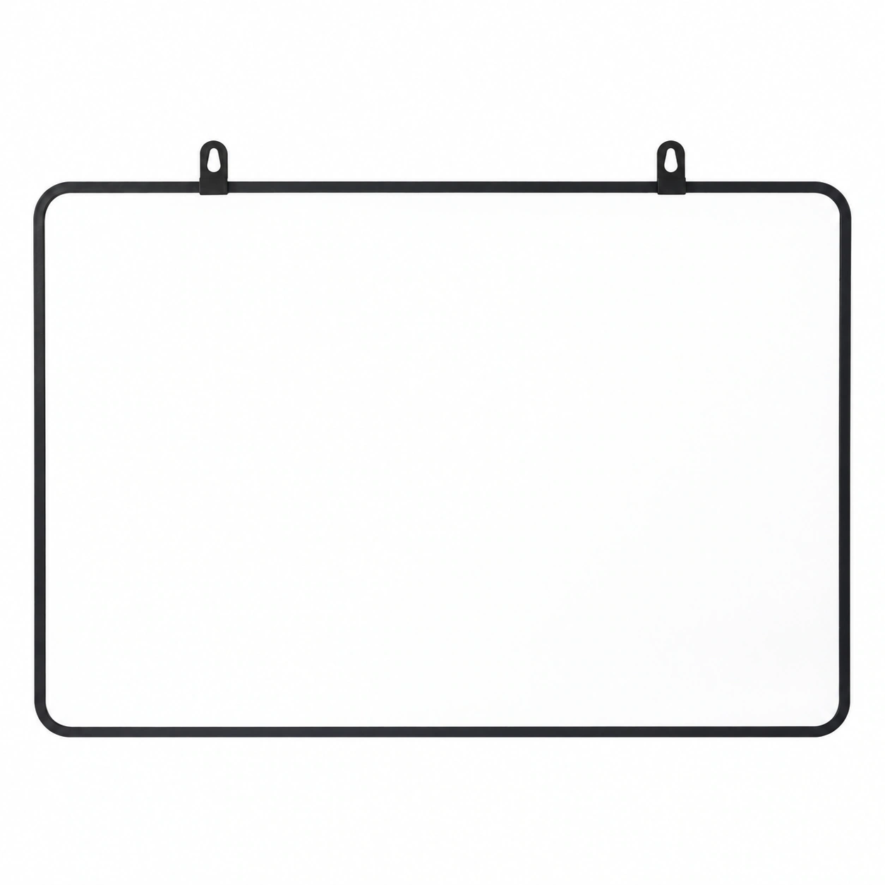 Black Frame Landscape Whiteboard with Twin Hanging Loops