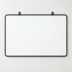 Black Frame Landscape Whiteboard with Twin Hanging Loops – view 3