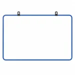 Black Frame Landscape Whiteboard with Twin Hanging Loops – view 5