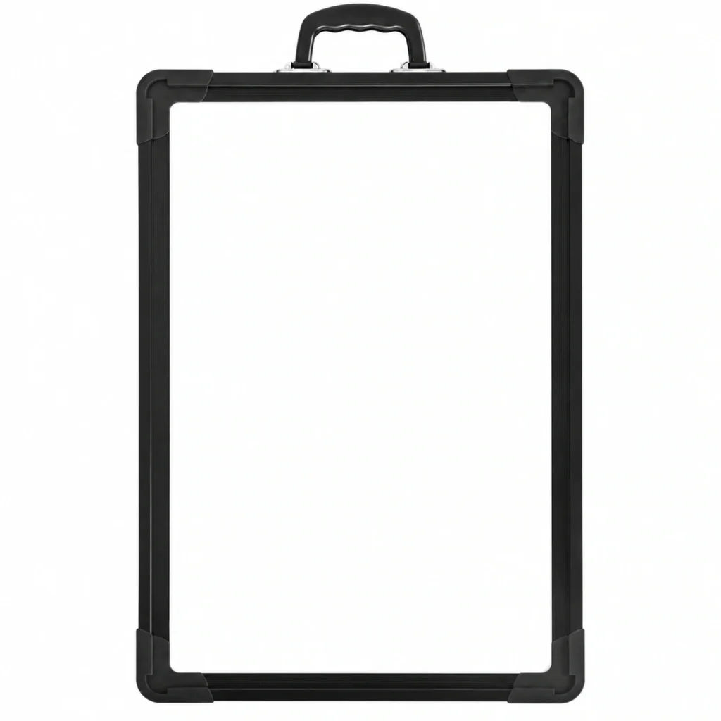 Black Frame Portable Whiteboard with Carry Handle