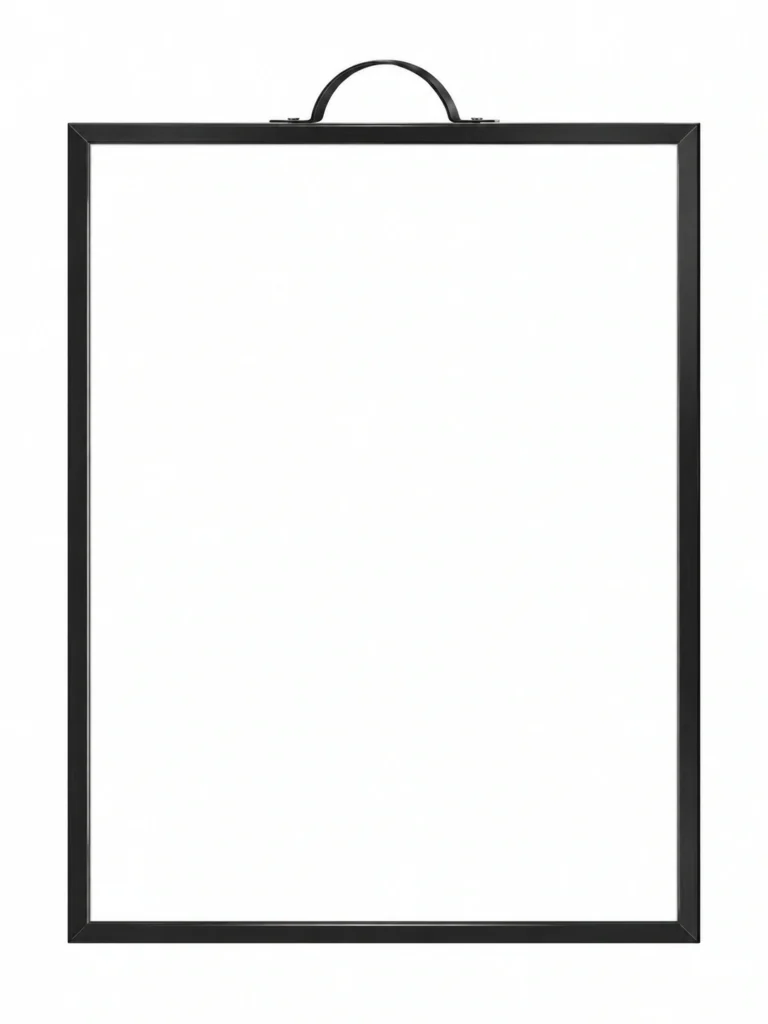 Black Frame Portrait Hanging Whiteboard