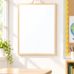 Black Frame Portrait Hanging Whiteboard – view 11