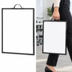 Black Frame Portrait Hanging Whiteboard – view 4