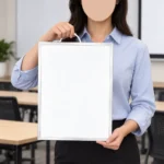 Black Frame Portrait Hanging Whiteboard – view 8