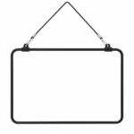 Black Frame Whiteboard with Hanging Cord
