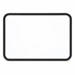 Black Rounded Frame Landscape Whiteboard