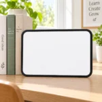 Black Rounded Frame Landscape Whiteboard – view 3