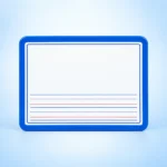 Blue Border Handwriting Practice Whiteboard – view 3