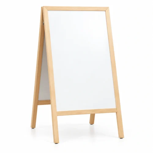 FMB02 Double-Panel Wood Frame Whiteboard Menu Sign