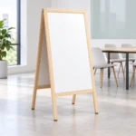 FMB02 Double-Panel Wood Frame Whiteboard Menu Sign – view 3