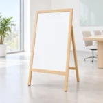 FMB04 Single-Panel Wood Frame Whiteboard Menu Sign – view 3