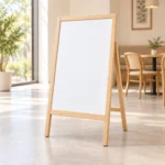 FMB04 Single-Panel Wood Frame Whiteboard Menu Sign – view 4