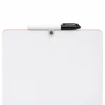 Frameless Whiteboard with Top Marker Clip – view 3