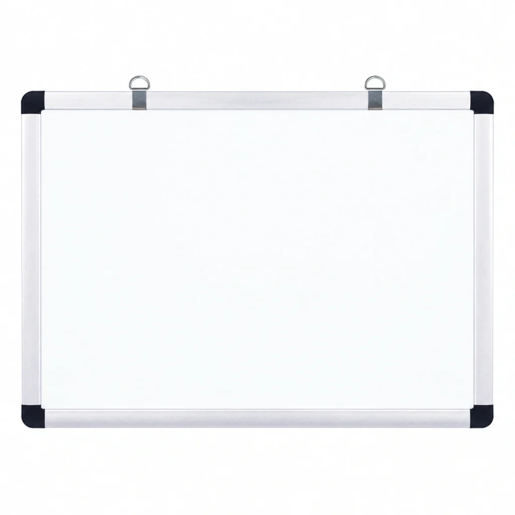 Silver Frame Hanging Whiteboard with Dark Corners