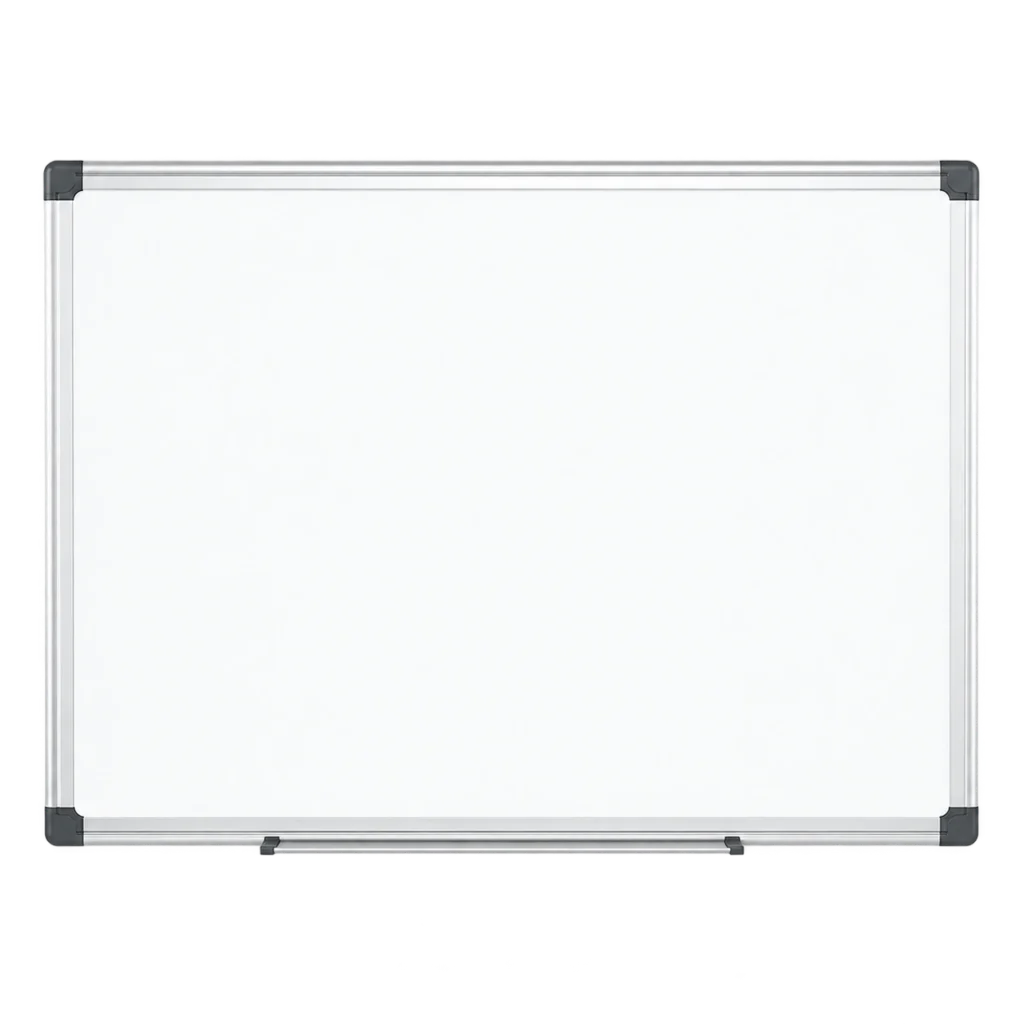 Silver Frame Landscape Whiteboard with Hanging Loops