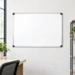 Silver Frame Landscape Whiteboard with Hanging Loops – view 3